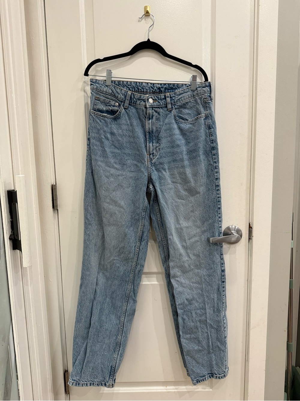 Light Blue Wide High. Waisted Denim Jeans